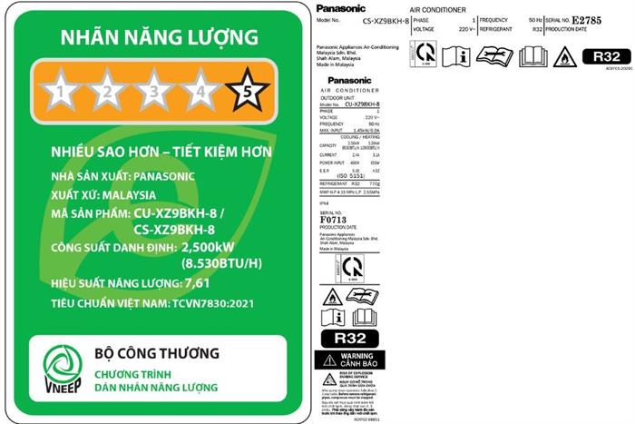 Điều Hòa Panasonic Inverter 9000BTU 2 Chiều CU/CS-XZ9BKH-8